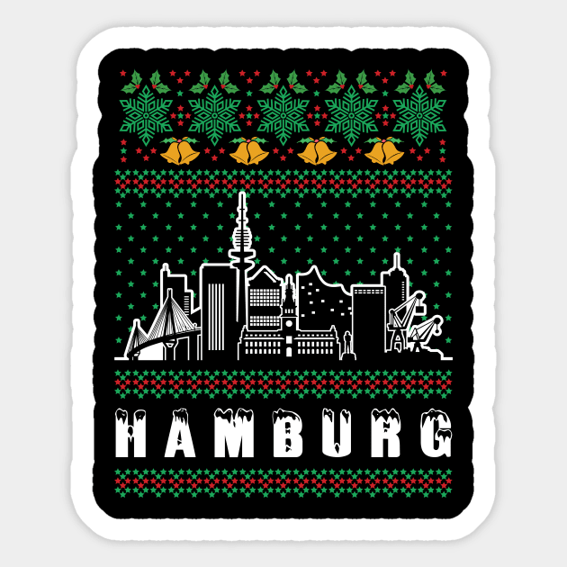 Hamburg Germany Ugly Christmas Sticker by travel2xplanet